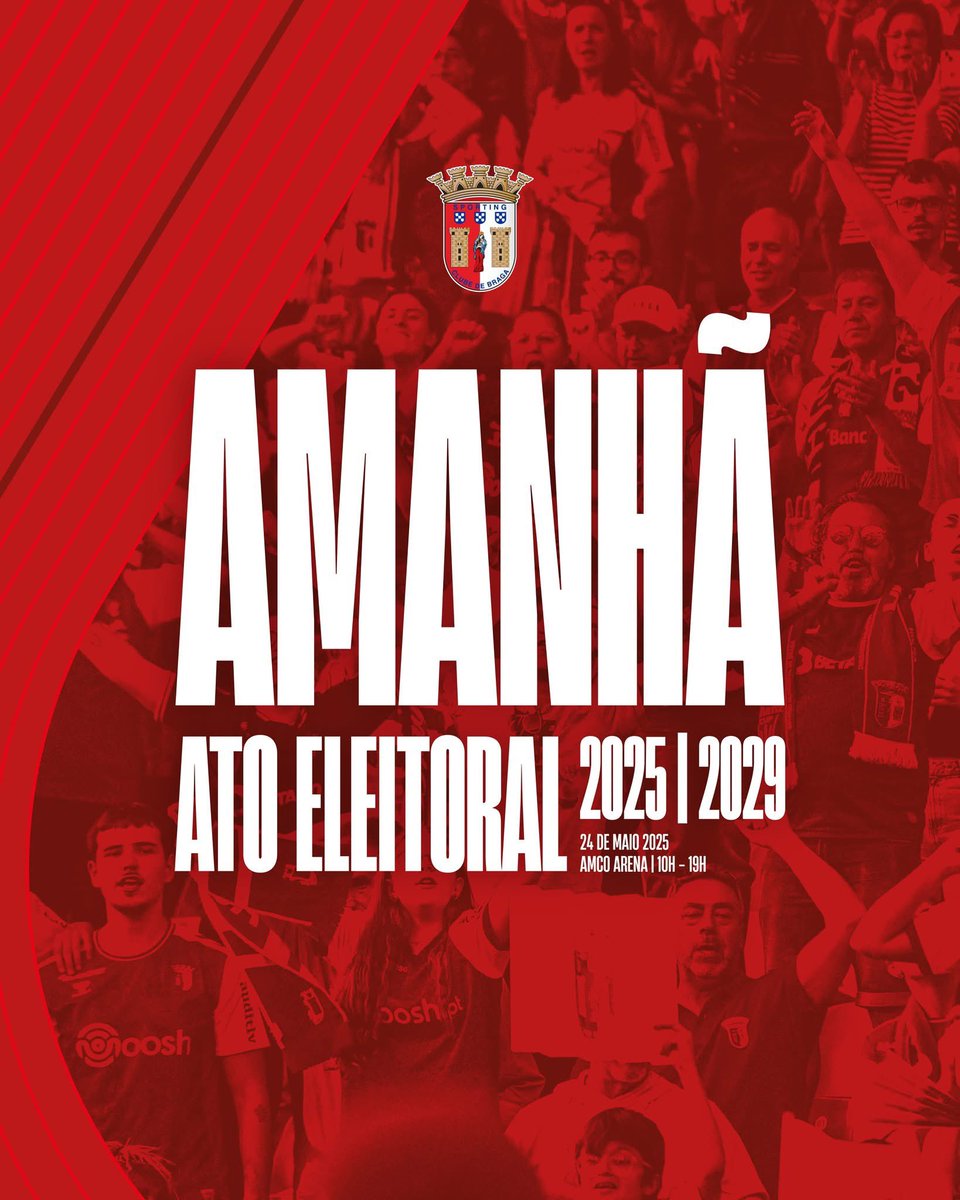 Amanhã é dia de Ato Eleitoral do Sporting Clube de Braga. Vota! 🗳️

#PorMais