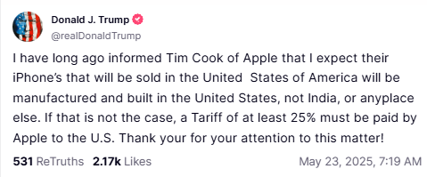 π¨ BREAKING : "Tim Cook ha una brutta mattinata: le azioni di Apple in calo"