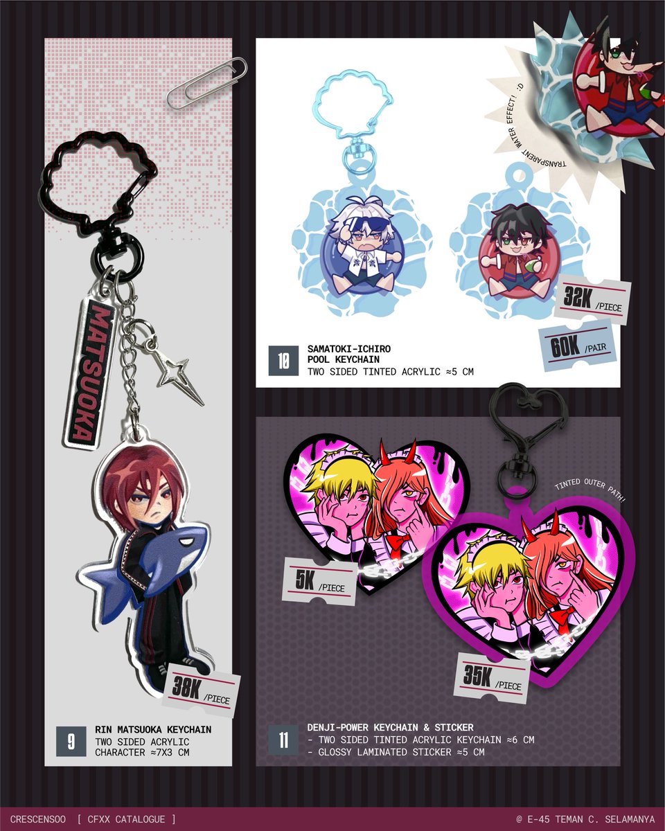 NAGISEISHIR0's tweet photo. (2/2)

🏷️
cfxx #cfxx #cfxxcatalogue #comifuro20 #comifuro20catalogue 

free! / hypmic / hypnosis mic / samatoki  / csm / denji / power / dunmeshi / dungeon meshi / chilchuck / marcille / falin / senshi / farcille /blue lock / bllk https://t.co/WaG9RvCzU5
