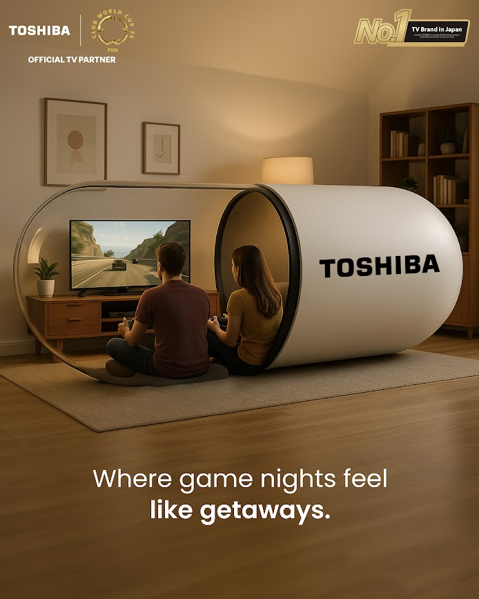 ToshibaTV_India's tweet image. Level up your living room 🎮📺
Game nights have never felt so immersive with Toshiba ✨🔥

#ToshibaTV #ToshibaGaming #QLEDDisplay #CapsuleTrend #Ai #AiTrend #NewTrend #Brands #MomentMarketing #ImmersiveEntertainment #NextGenGaming #LivingRoomGoals #ToshibaIndia