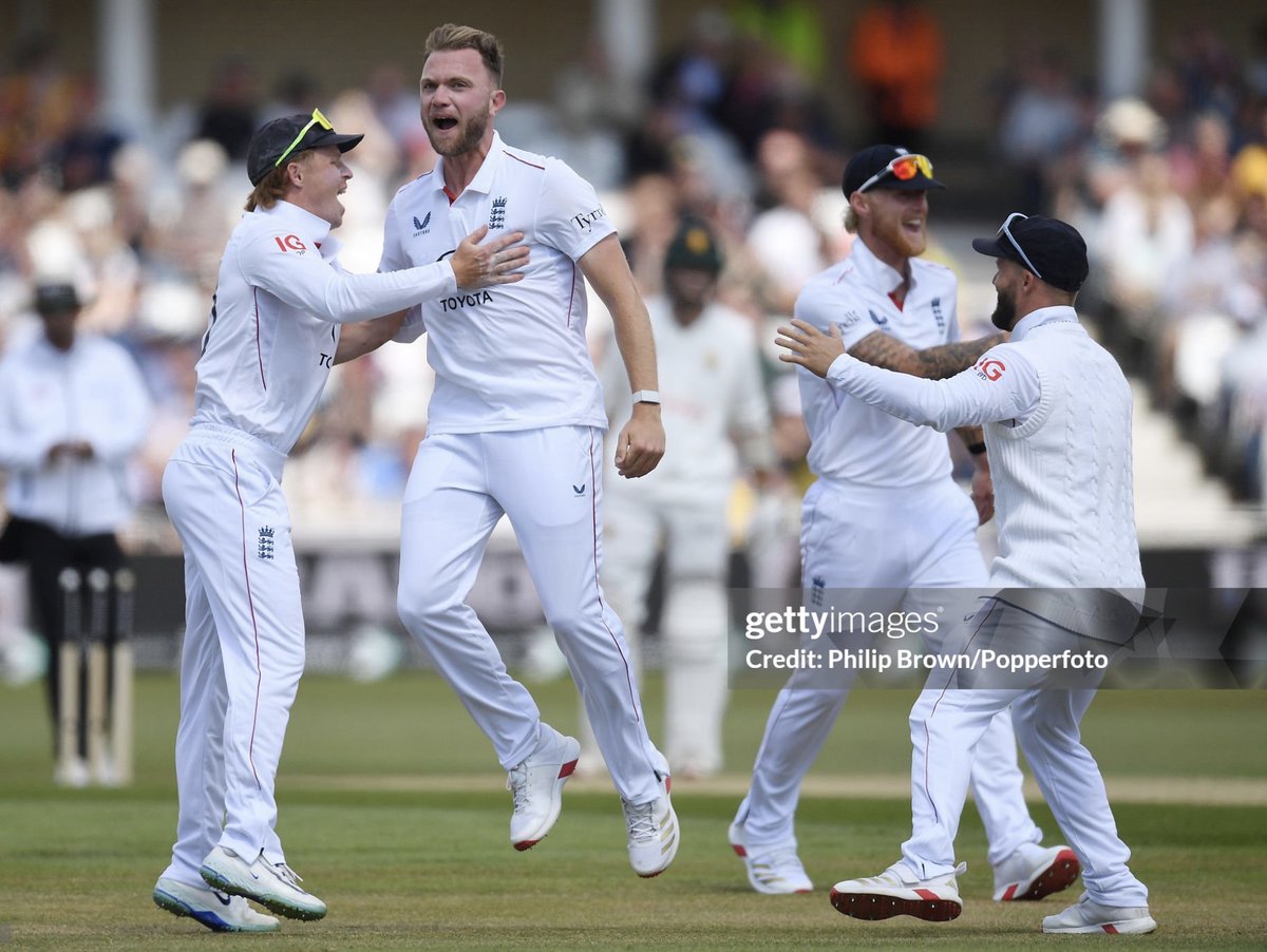 First Test wicket for Sam Cook!