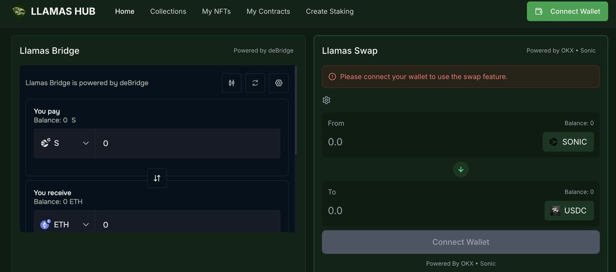 sonic_llamas's tweet photo. ‘’Llamas Hub” integrations:

Llamas Bridge ✅

Llamas Swap ✅

Create Your StakingContract ✅

Llamas NFTs Staking 60 %……

And still adding more!

What else do you want to see on Llamas Hub?

Drop your suggestion here👇👇👇 https://t.co/avtF8cJkNe