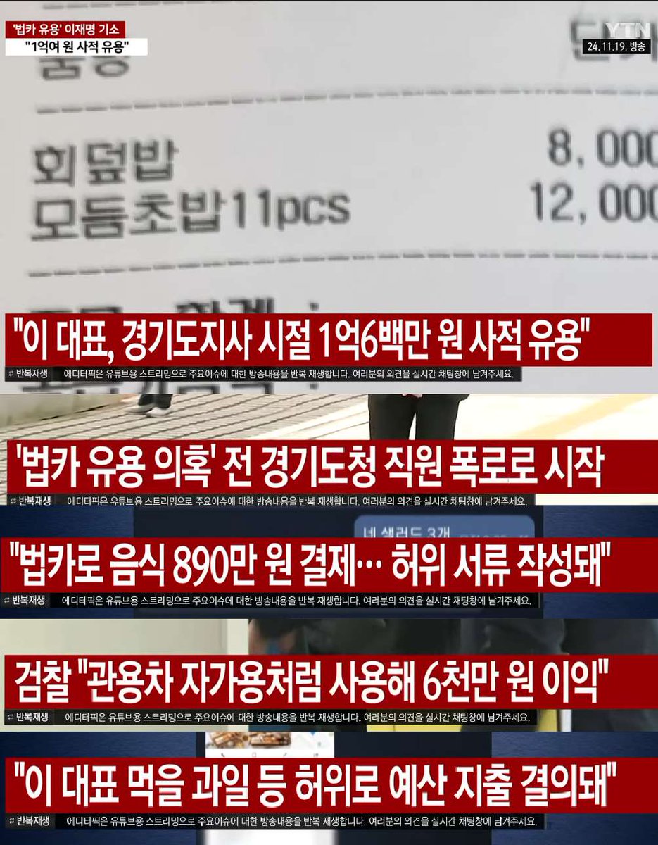 법카 유용 확인 가능한 것만 기소된게 
1억이 넘는데 증거를 가져오래
나랏돈을 빼먹어도 부끄러움이 없어