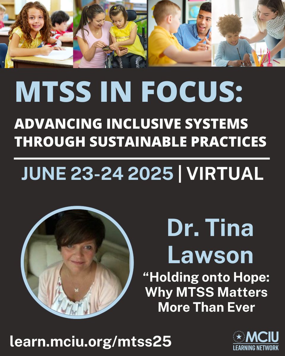 MCIULearns's tweet image. 🌟 Keynote Spotlight: Dr. Tina Lawson
“
MTSS matters now more than ever.”

Dr. Tina Lawson combines research, lived experience, and real talk about the challenges—and opportunities—educators face today.

learn.mciu.org/mtss25/