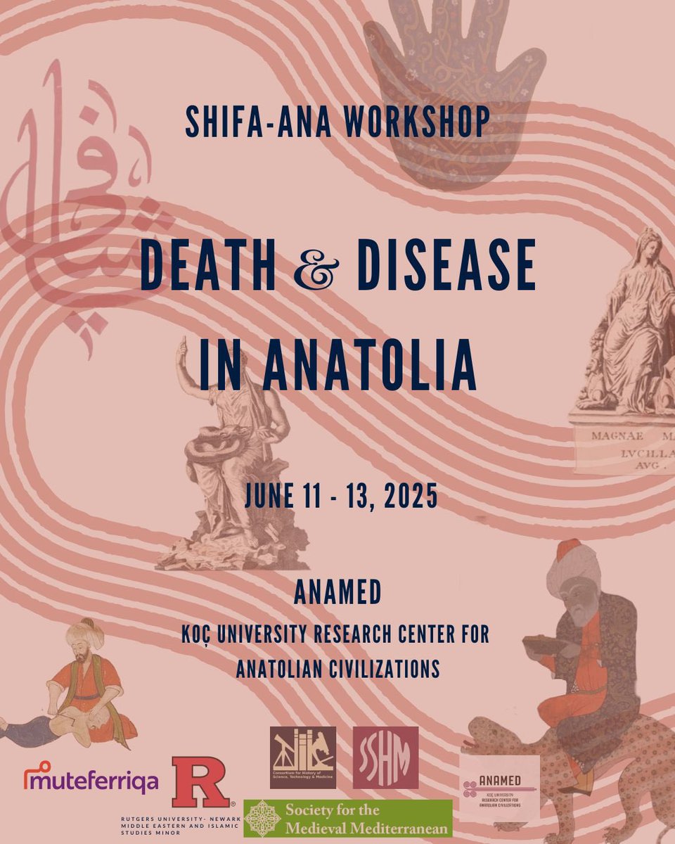 ✨ We’re thrilled to announce the upcoming SHIFA-ANA Workshop to be held at ANAMED, Istanbul!
Titled “Death and Disease in Anatolia,” the workshop brings together scholars from across disciplines to explore the history of health, illness, and the body.

1/3