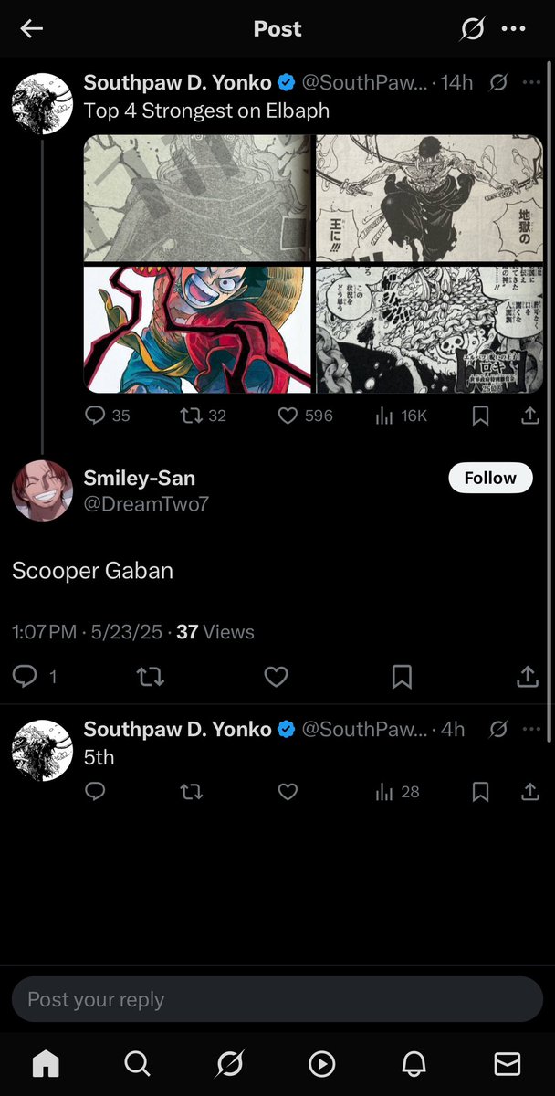 Paul026207552's tweet photo. @SouthPawLoki @MotionWxvy @shanksddragon Its over lil bro pack it up https://t.co/mLUCYZ4CNk