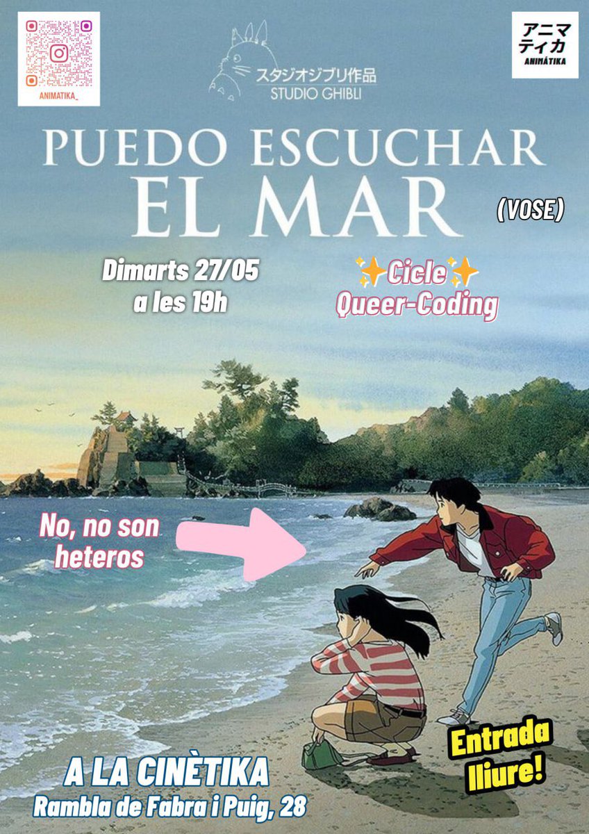 27/05/25 Animàtika projectarà Puc escoltar el mar, Dir. Tomomi Mochizuki, VOSE (1993)