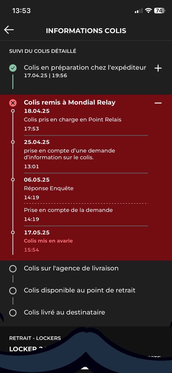 Vodkalashnikov 🍸🔫 (@vo2kalashnikov) on Twitter photo Pire service d’envoi <a href="/mondialrelay/">Mondial Relay France</a>
J’envoie deux vinyles signés par l’artiste à ma maman et vous avez réussi à perdre le colis à la première étape.
Donc super je vais être remboursé de mes 4,50€ d’envoi mais j’ai perdu deux objets uniques.
Je ne passerai plus par ce service. Pire service d’envoi <a href="/mondialrelay/">Mondial Relay France</a>
J’envoie deux vinyles signés par l’artiste à ma maman et vous avez réussi à perdre le colis à la première étape.
Donc super je vais être remboursé de mes 4,50€ d’envoi mais j’ai perdu deux objets uniques.
Je ne passerai plus par ce service.