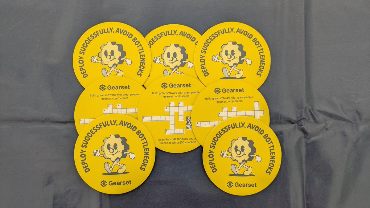 Did you know? On the back of the yellow Gearset beer mats at this year's festival there's a puzzle competition. Scan the QR code for the clues and complete the crossword to win a £50 voucher. <a href="/GearsetHQ/">Gearset</a>, developers and DevOps experts, are one of our fantastic sponsors at #cbf2025