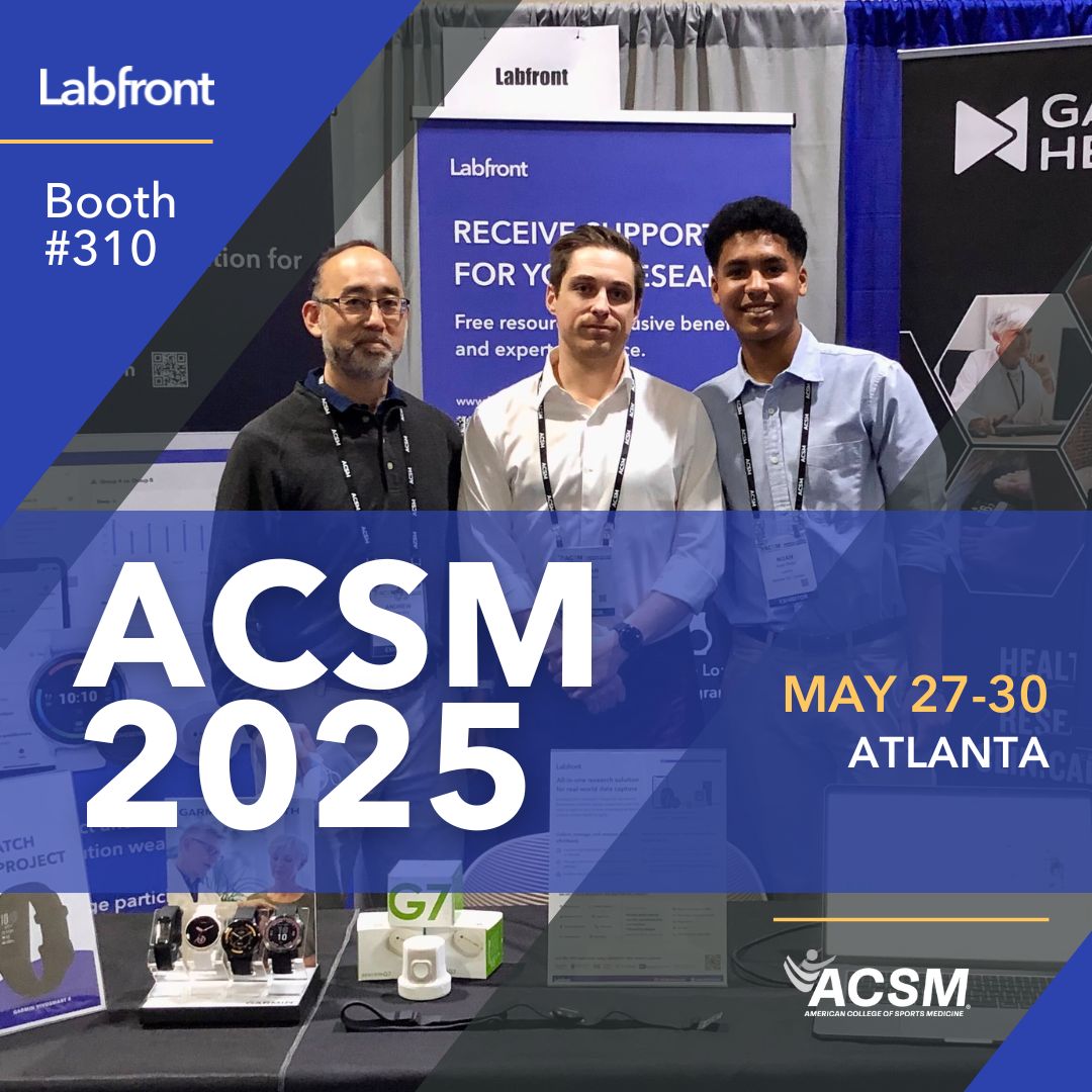 labfront1's tweet image. Labfront is heading to #ACSM2025 next week!

Find us at Booth #310 to explore how we power next-gen research with high-res wearable data, no coding needed.

Let’s transform how you collect, manage &amp;amp; analyze physiological data.

🔗 acsm-2025.org