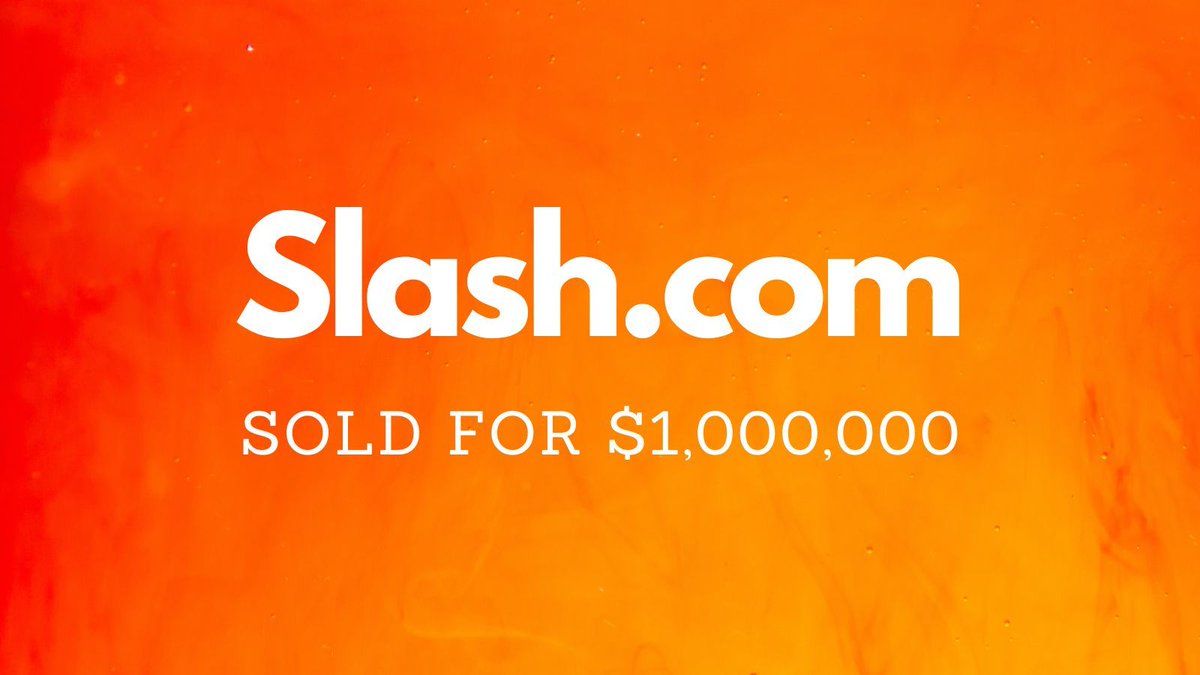Yesterday saw $1.7 million in domain name sales including:

$1,000,000 Slash․com
$225,000 Breeze․ai
$6,488 0163․com
$4,300 Elementa․org
$3,850 FullMoon․ai
$3,788 Spacewalk․io

Full list 👉 namebio.com/daily

#Domains
