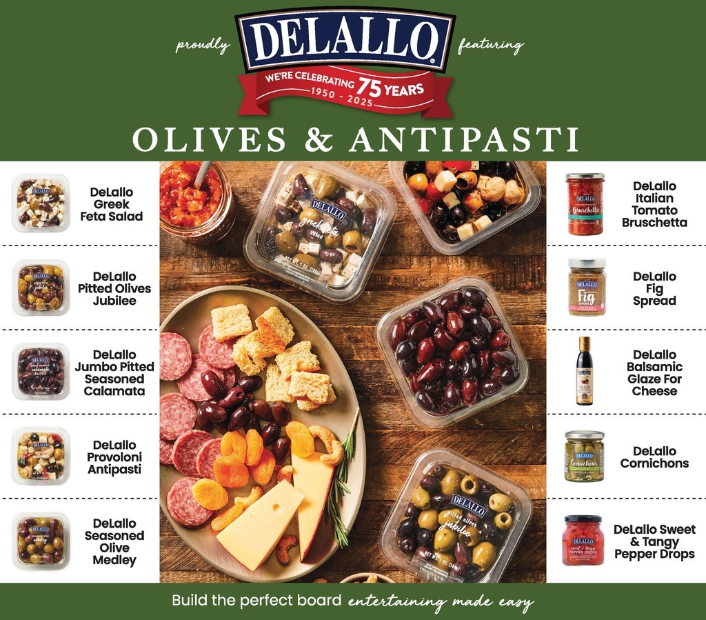 Build the perfect board with DeLallo Olives &amp; Antipasti!

Available in all of our stores!