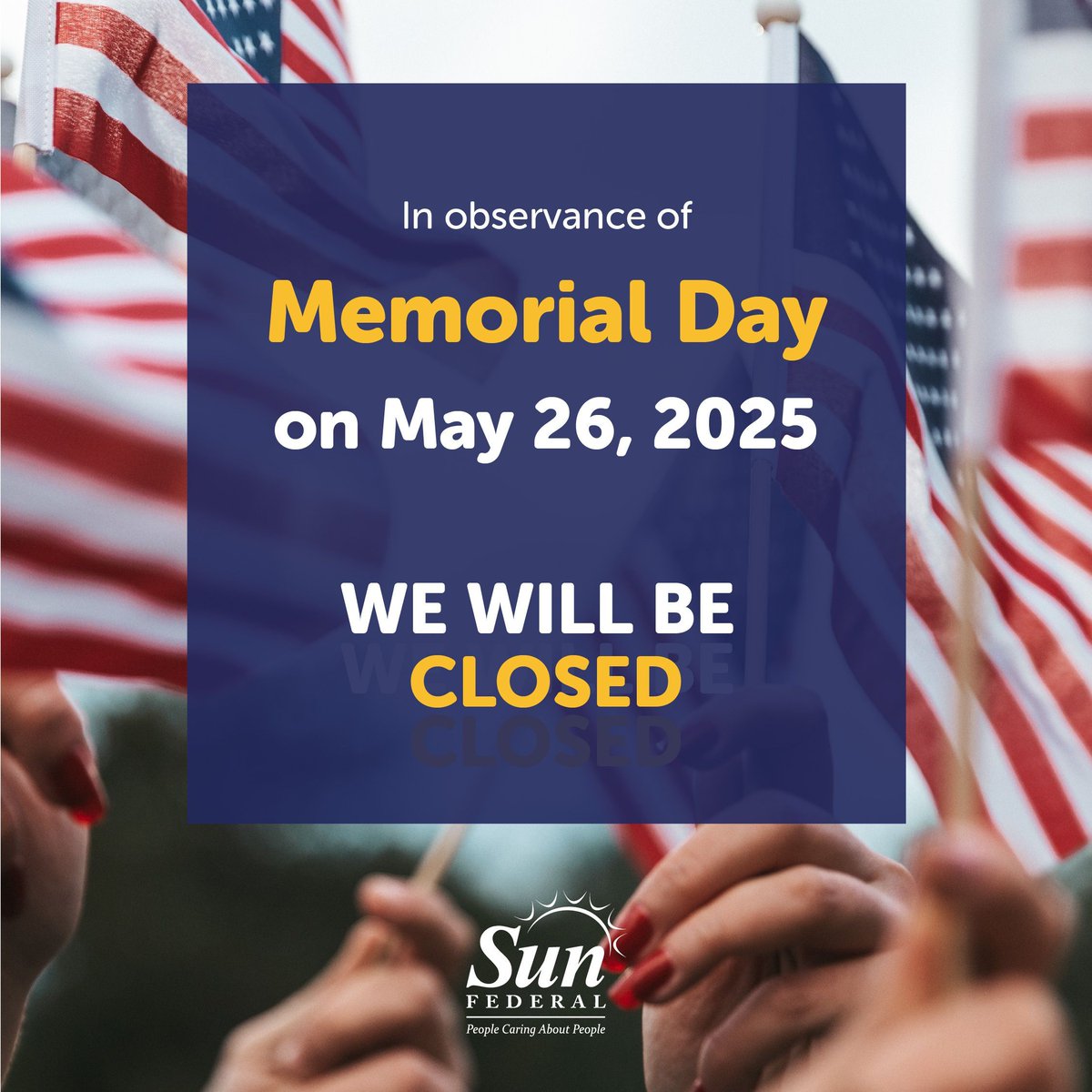 In observance of Memorial Day, our offices will be closed on May 26, 2025. We will resume our normal business hours on Tuesday at 8am.