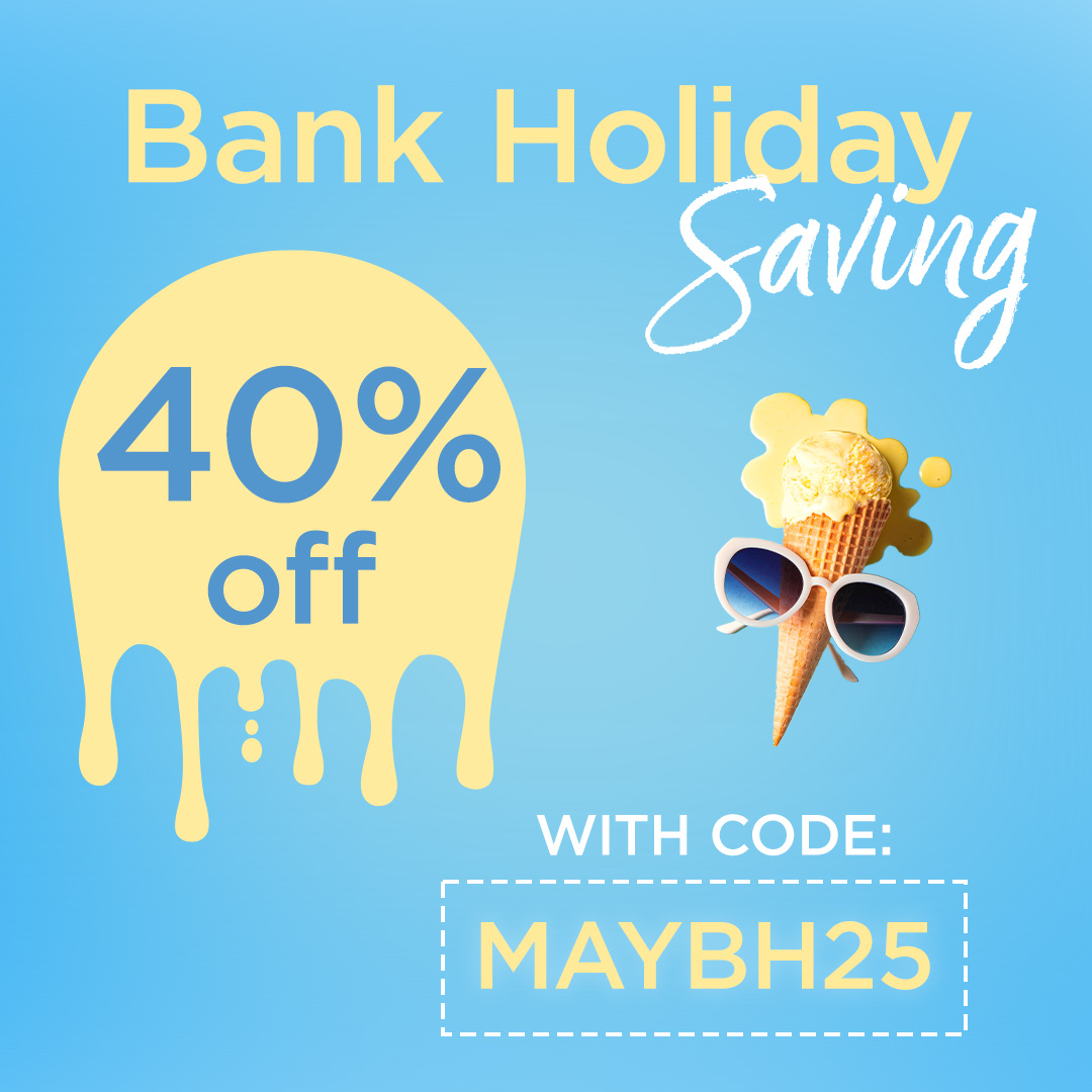 🍦 Celebrate the Bank Holiday weekend with 40% off!

Save 40% on your next order with code MAYBH25 📚

Shop here: ow.ly/JoU650VX0tc