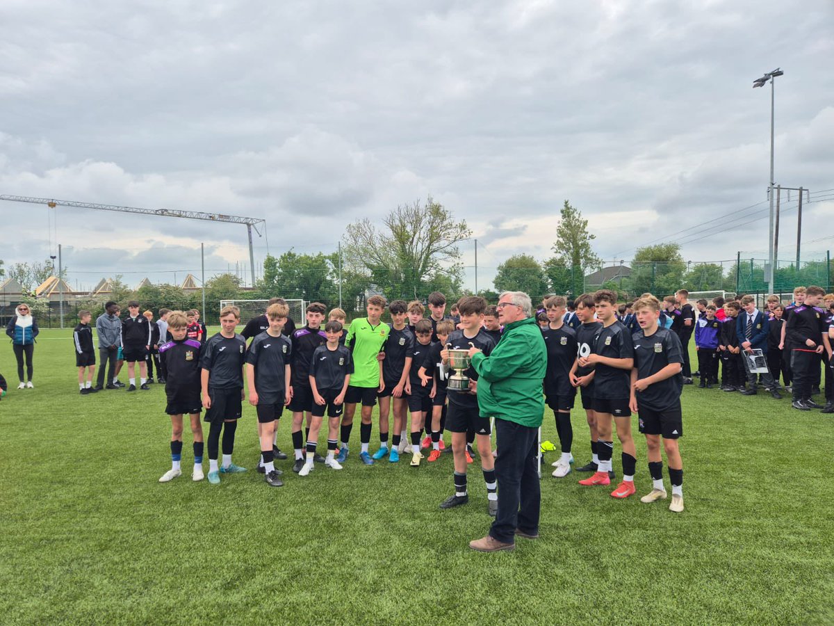 pbcsoccer's tweet photo. Belated congrats to our 1st Yr soccer squad &amp; their coaches Mr Twomey &amp; Ms Walsh, who won a hard fought Cork Cup final on Tuesday last vs @rococork . The game finished 1-1 AET, with @pbcsoccer prevailing in the shootout. Pictured below is PBC Capt., Will Pollock receiving the Cup https://t.co/FSqoqsxH8O