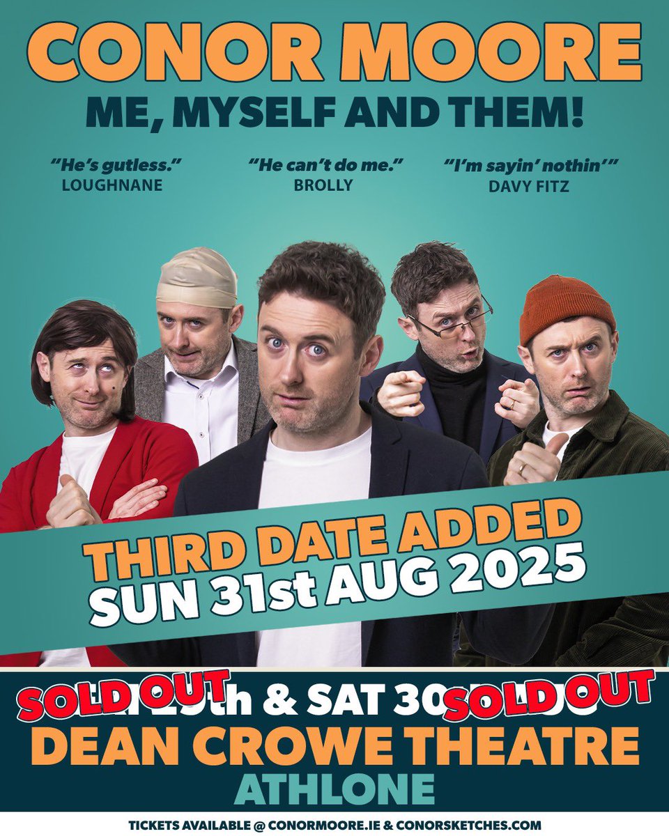 ConorSketches's tweet image. CORK ATHLONE - We go again! New dates added! Tickets at Conorsketches.com