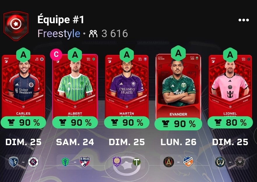 On se tente la compétition Freestyle de <a href="/Sorare/">Sorare</a> avec une composition 100% #MLS. 

Comme disait Booba, que des numéros 10 dans ma team 🤣

Let's go !! 🔥
#Sorare #Messi𓃵 #Rusnak #Evander