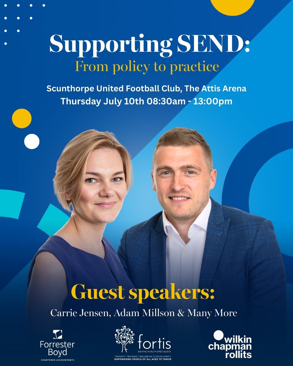 Join us for a morning of expert insight, real-life case studies and practical strategies to support pupils with special educational needs and disabilities (SEND).

Find out more and secure your place today - zurl.co/m5qYX  

#SEND #EducationEvents #Education