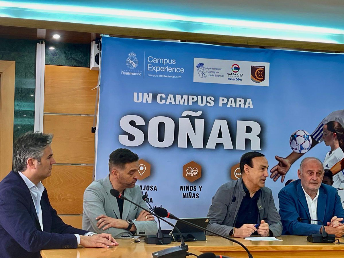 Presentación del Primer Campus Fundación Real Madrid del cual somos patrocinadores oficiales en Carbajosa de la Sagrada( Salamanca).