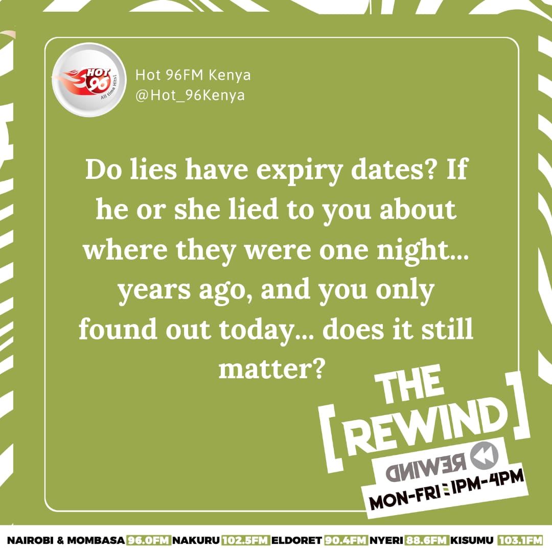 Does it still matter if your partner lies to you????

@mbuyadamiano 
#TheRewind
