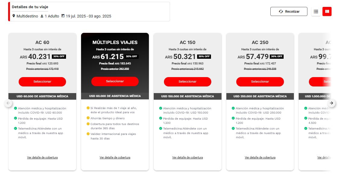 adrianratam's tweet photo. 💣¿VIAJES DE POCOS DÍAS? 

🚨Esta es tu solución en asistencia al viajero🚨

🔥En el ejemplo, los 16 días de vacaciones de invierno, multidestino

🔥Precios en pesos y en cuotas

👉CUPÓN AC30OFF

🔗Metele ya con este link👇
https://t.co/TUmn1tJiuE https://t.co/i36o4mncJW