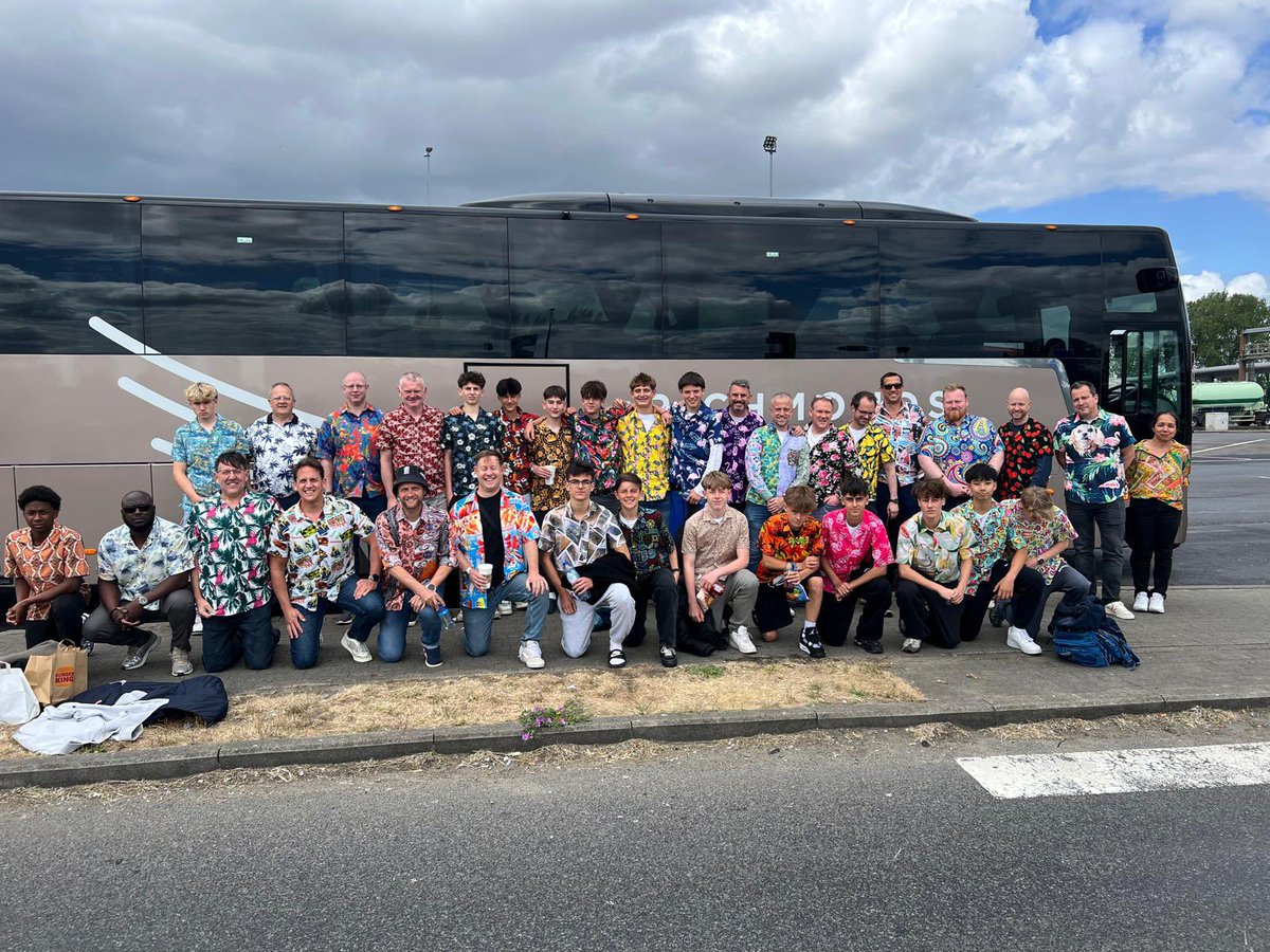 CambCityU13EJA's tweet photo. Cambridge City U15s 2025 Tour has commenced ๐ง๐ช !!!
#Shitshirts for the boys on Day 1โฆ some absolute bangers in there, and I can report the boys absolutely love wearing them
๐๐คฅ๐ค๐ค https://t.co/kHvWM6e6YY