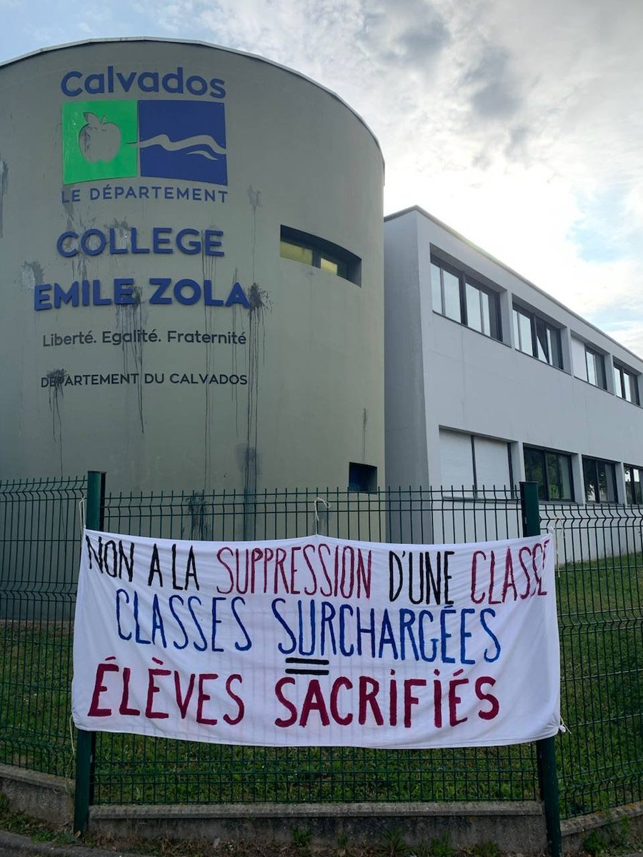 Le collège de Giberville se voit fermer une de ses classes de 4ème. Encore une fois, l'éducation nationale fait des économies sur l'avenir de la jeunesse. Moyenne : + de 30 enfants par classe.

Signez la pétition : change.org/p/pour-le-main…

Merci au maire PCF de Giberville.