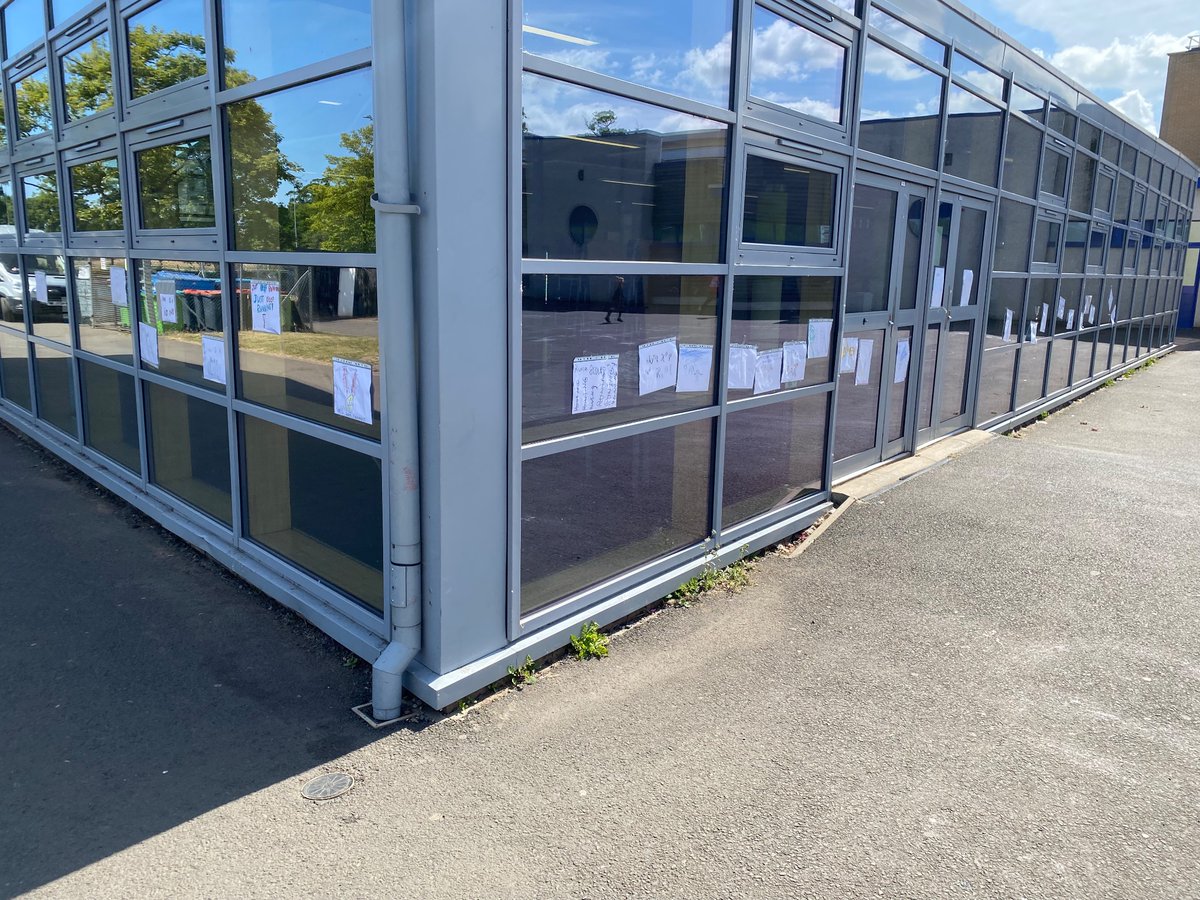P1A: Pupils wanted to show their support to the runners finishing the #EMF2025 in our school grounds. We’ve attached some lovely posters to our dining hall windows! Good to all taking part in events across the weekend.