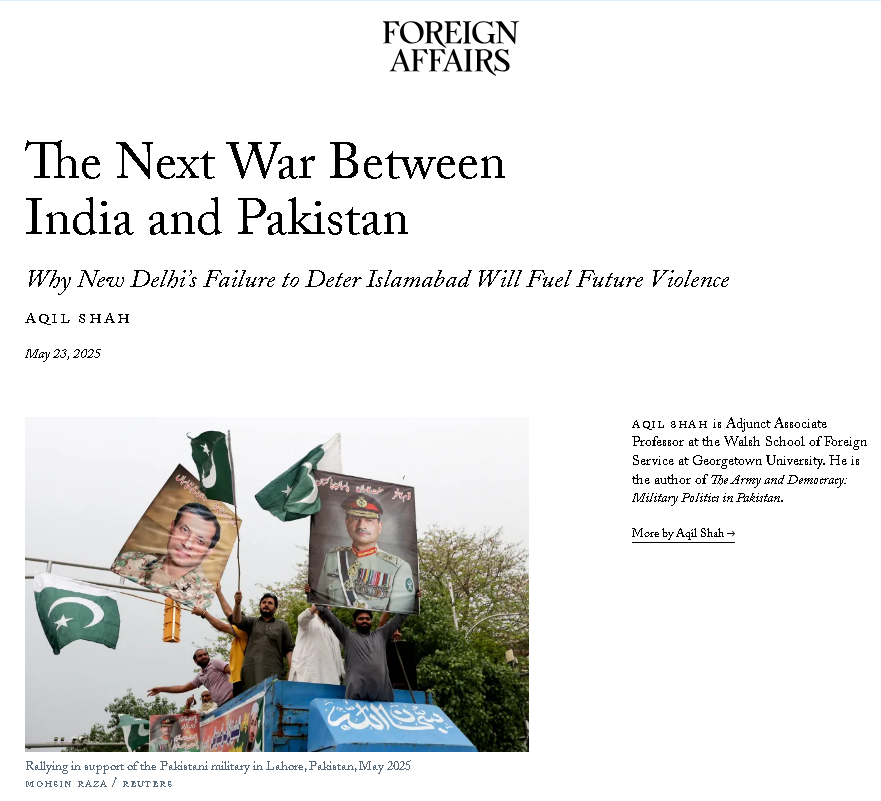 harryminat1's tweet image. @ForeignAffairs' biased piece ignores India’s decisive strikes against Pak-sponsored terror post-#PahalgamTerroristAttack
India’s resolve strengthens global anti-terror fight, not escalates. Pak’s nuclear bluff won’t deter justice. India stands tall! #IndiaPrevails