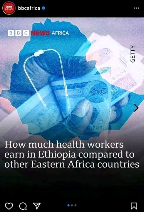 Dr_Den_'s tweet photo. #BBC news የኢትዮጵያ የጠቅላላ ሓኪም ና የነርስ ደሞዝ  ከሌሎች የምስራቅ አፍሪካ ሀገራት በንፅፅር አስቀምጧል።

Underpaid,
Undervalued,
Unprotected.

Ethiopian doctors and nurses demand dignity, not detention. 
#EthiopianHealthStrike 
#EthioMedProtest https://t.co/Mf9jeyXfRY