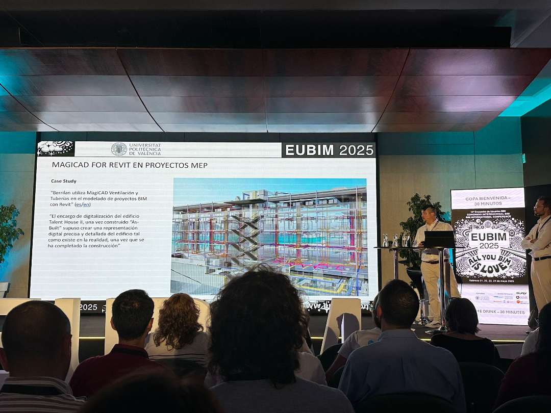 berrilan's tweet photo. La charla de @MagiCAD en la apertura de #EUBIM2025 sobre cómo usar #REVIT en proyectos #MEP nos encantó.
Un año más, #Magicad será patrocinador del Berrilan Basque Tech Summit!
🎟️ ¡Compra tu entrada con el descuento EUBIM del 50%! 👇
https://t.co/lpC7TfaGVb
#BBTS25 https://t.co/pfHlh8oaDB