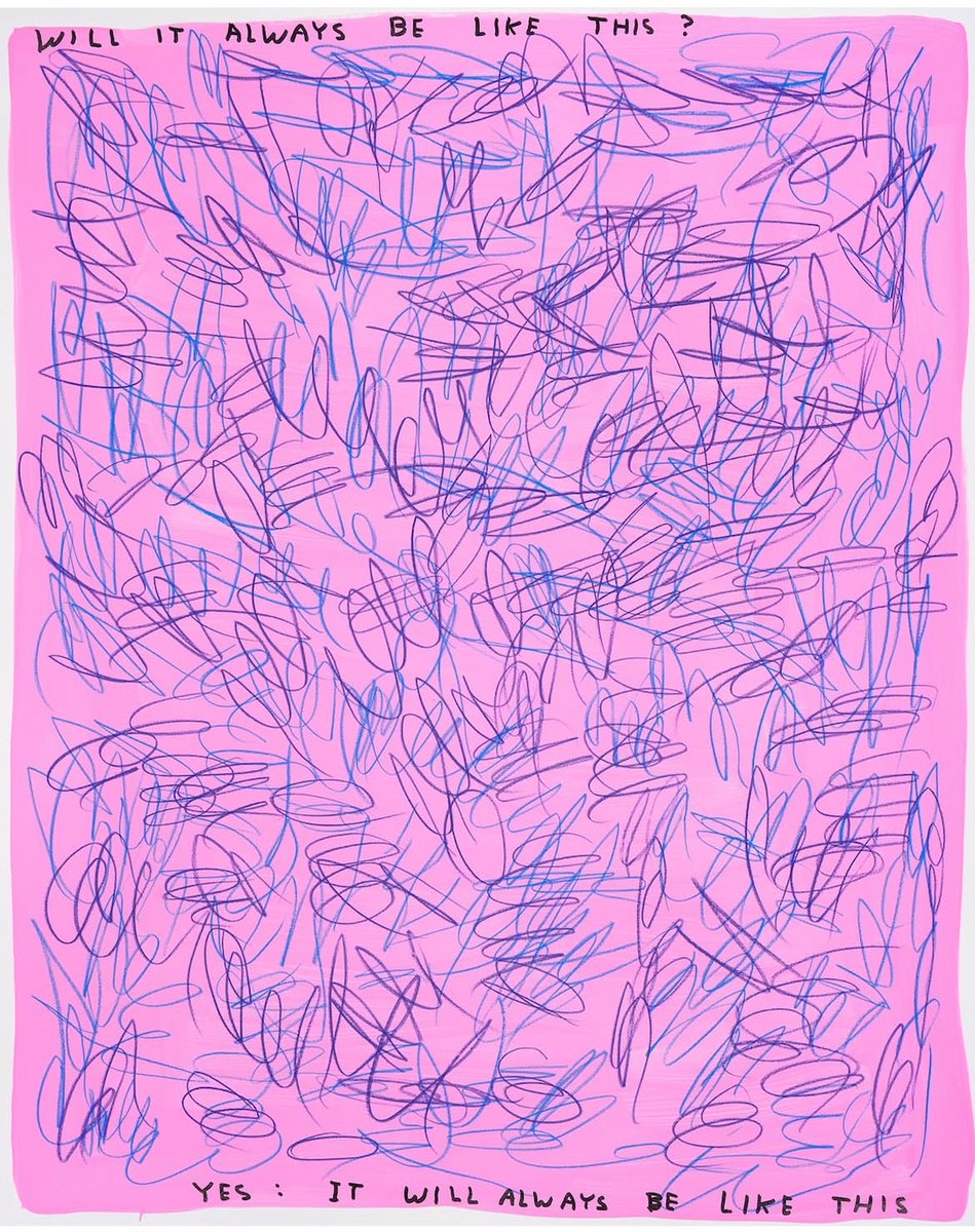 CarlaMourinho's tweet photo. Uno puede tratar de ordenar la vida que luego todo vendrá y será caótico.

Pero eso sólo significa que estará ocurriendo.

*la obra es de David Shrigley. https://t.co/itqfAikkIl