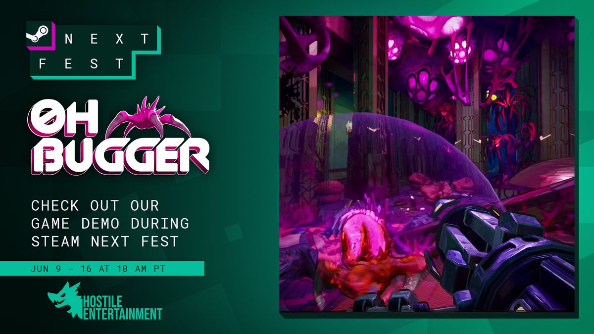 OhBugger_Game's tweet photo. 🚀 Demo Alert 🚀

‘Oh, Bugger!’ free demo lands June 9–16 in #SteamNextFest! Pilot your mech and blast alien hordes in a luxury space hotel!

📝 Wishlist now → https://t.co/V1Q4R5iXuz

#OhBugger #IndieDev #MechCombat #FPS #SteamNextFest @BuasGames @bredauas https://t.co/CLSp3K35Lb