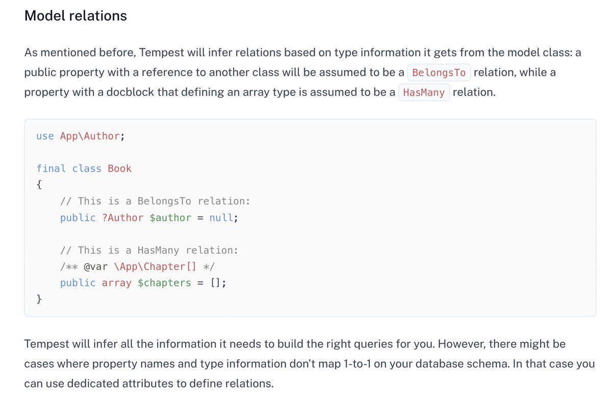 brendt_gd's tweet image. I've rewritten all the docs for Tempest's database component. Wow, it's pretty nice!
I think I'm starting to like our ORM, actually 🤔