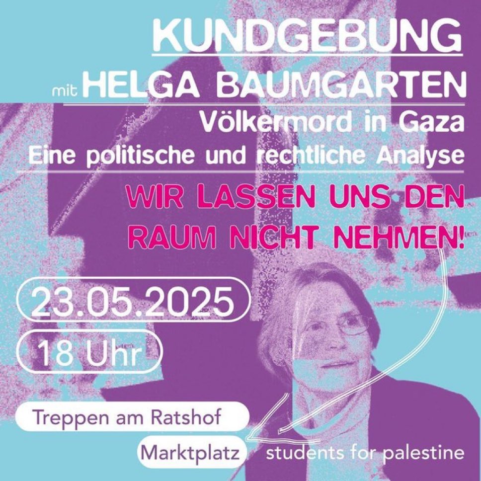Halle Uni cancelled a talk by retired professor Helga Baumgarten about the “genocide in Gaza” for “formal reasons”