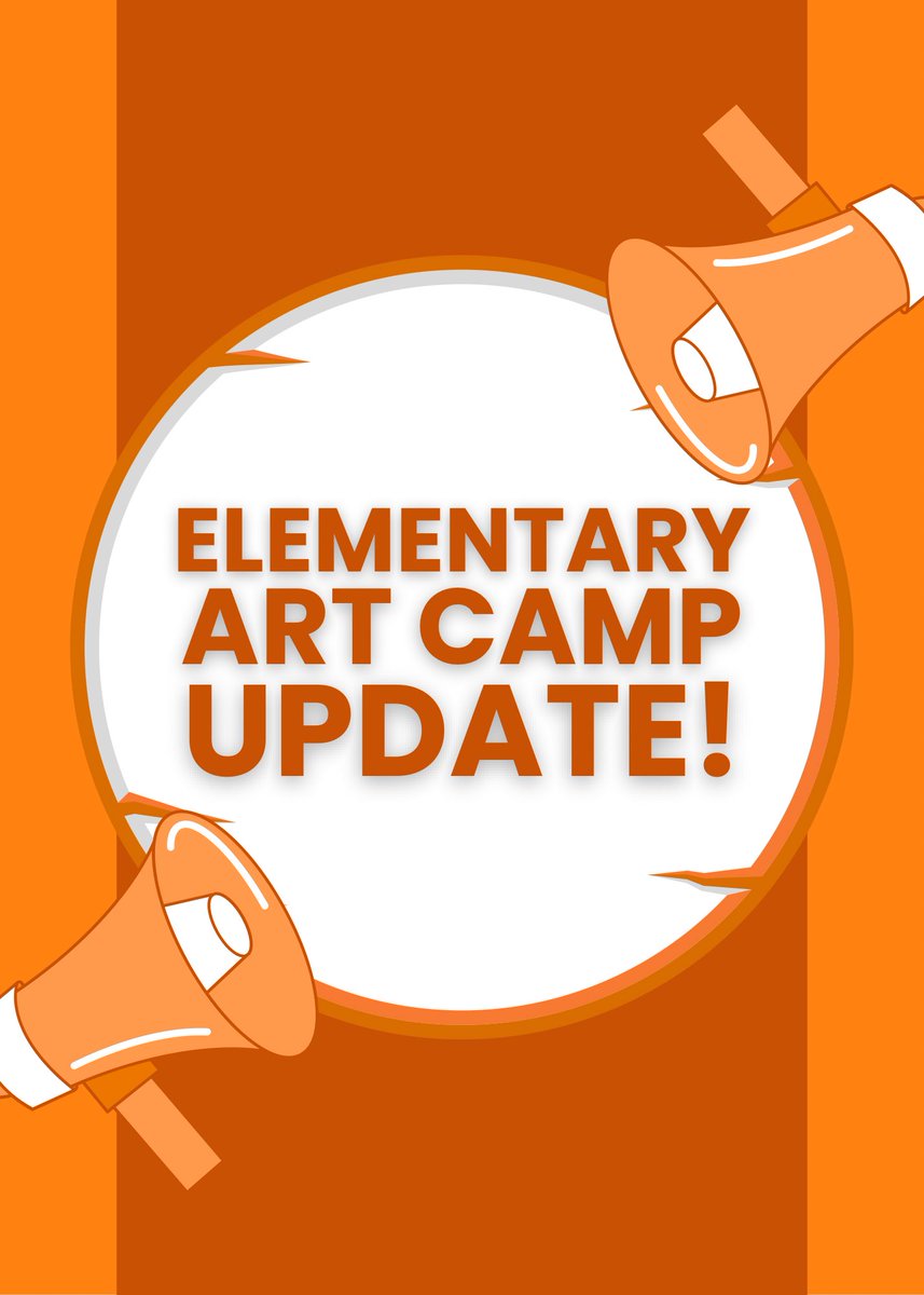 🔸 Did you miss the deadline for submitting your art camp form to Mrs. Stortenbecker? 
🔸 Please photo the registration form and email it to Mrs. Stortenbecker. 
🔸 Submit the registration form by June 2nd‼️
🔸 Payment will be accepted on the day of camp.