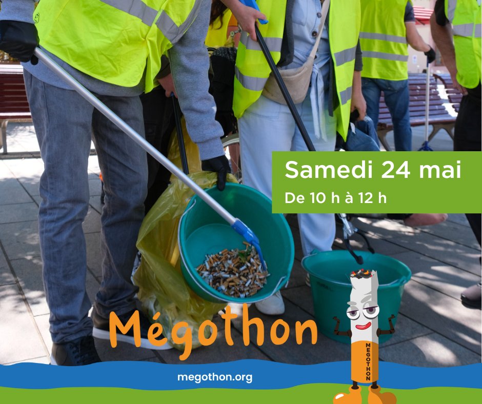 #Belfort dit stop aux mégots jetés par terre !
🗓️Demain samedi 24 mai, participez au #Mégothon ! Grand ramassage de mégots pour une ville plus propre.
bit.ly/44NWuB2