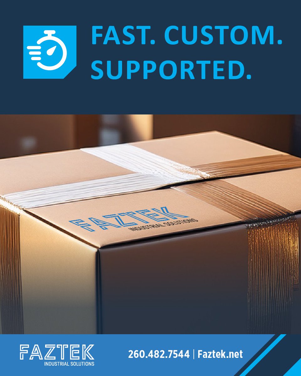 FaztekLLC's tweet photo. At Faztek, we deliver fast, custom solutions &amp; top-notch support! 🚚💨 Let us handle the details while you focus on your business. Ready to get started? We're here to make your project a success! 

#FastDelivery #CustomSupport #TSlotSystems #GetStartedNow #Faztek https://t.co/rOvDNSHz0J