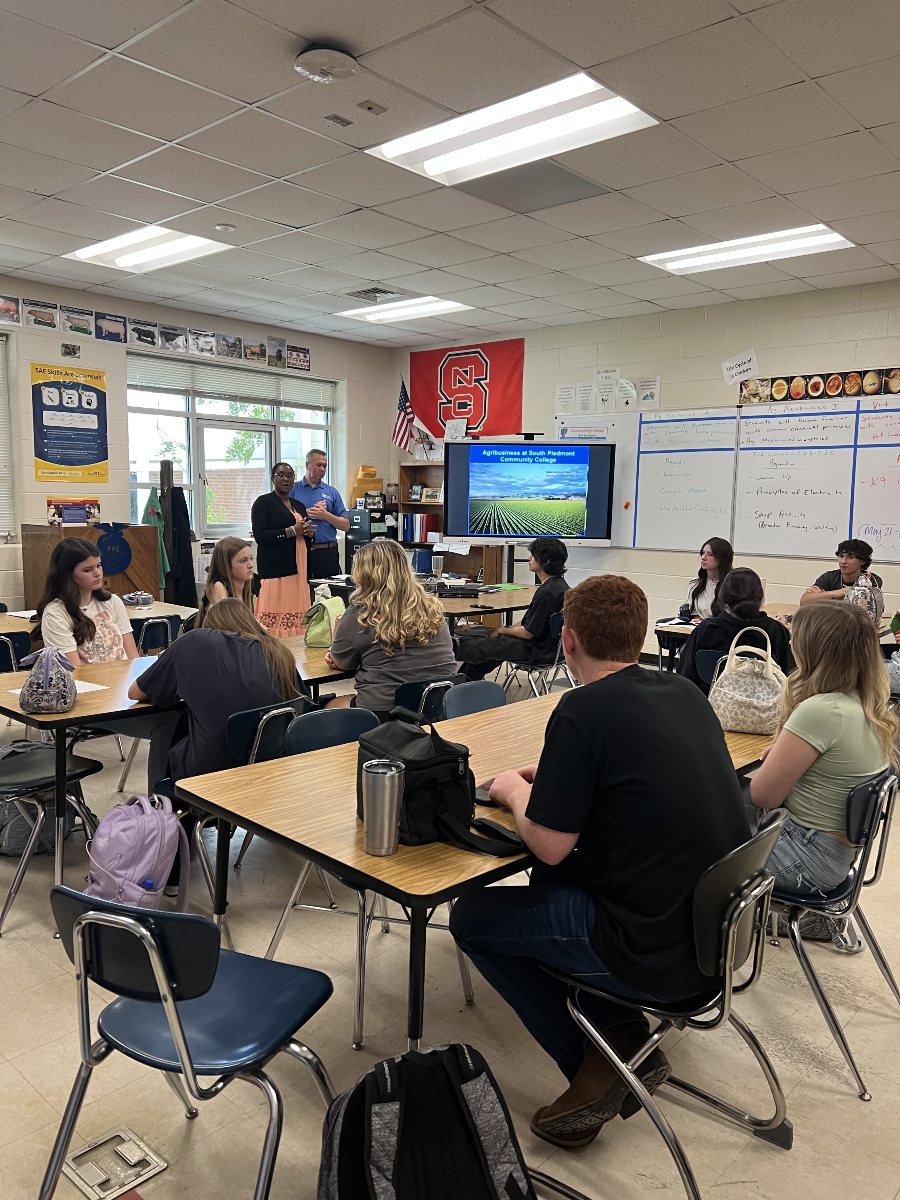 Ryan Anthony, Dean and Candice Sturdivant, Career Coach spoke to a group of students during Panther Time today about the Agribusiness class opportunities at SPCC beginning this Fall.