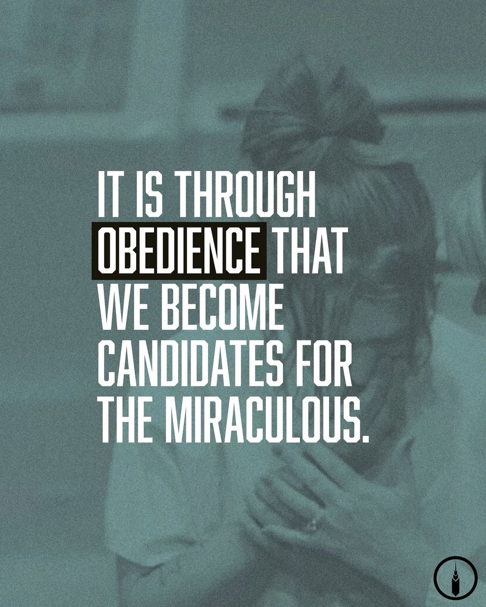 "It is through obedience that we become candidates for the miraculous." - <a href="/chucklawrence/">Chuck Lawrence</a>
