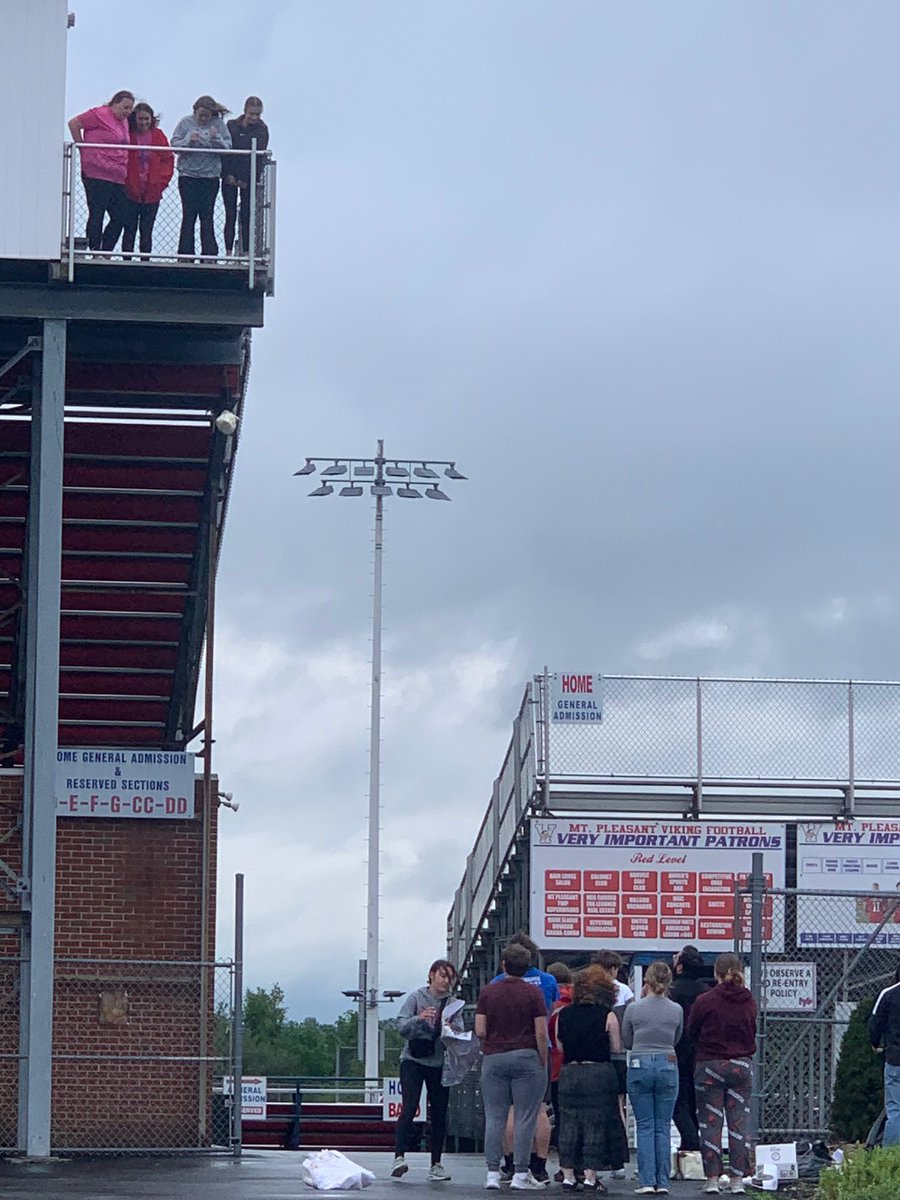 High school physics students took gravity to new heights today—testing their egg drop designs from the top of Viking Stadium! 🏟️🥚✨ STEM meets suspense as we find out who cracked under pressure (and who didn’t)! <a href="/MPASDVikings/">Mount Pleasant Area School District</a>