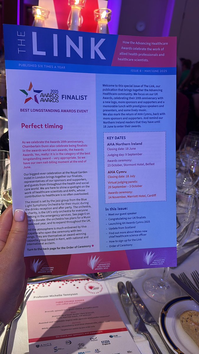 And we’re off! <a href="/AHAwards/">AHAwards💙</a> Ready to celebrate the incredible work of our AHP and Healthcare Scientist workforce across the UK. Good luck to all and in particular our NI colleagues. Inspirational work and dedicated colleagues - thank you.