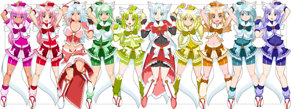 オリキュア4隊
オイナリさん、テンジンさん、オッパイさん、ライトメタルさん(ライトメタルさんだけ線画止まり・・・) 