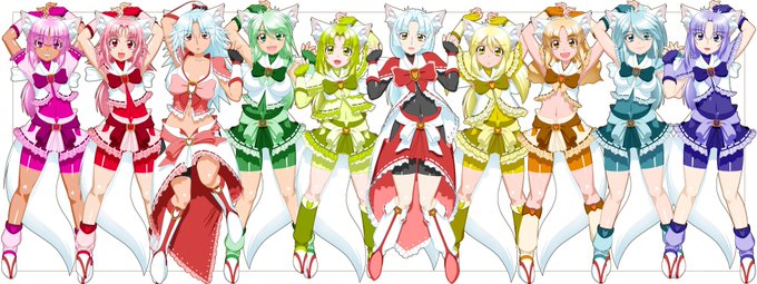 オリキュア4隊
オイナリさん、テンジンさん、オッパイさん、ライトメタルさん(ライトメタルさんだけ線画止まり・・・) 