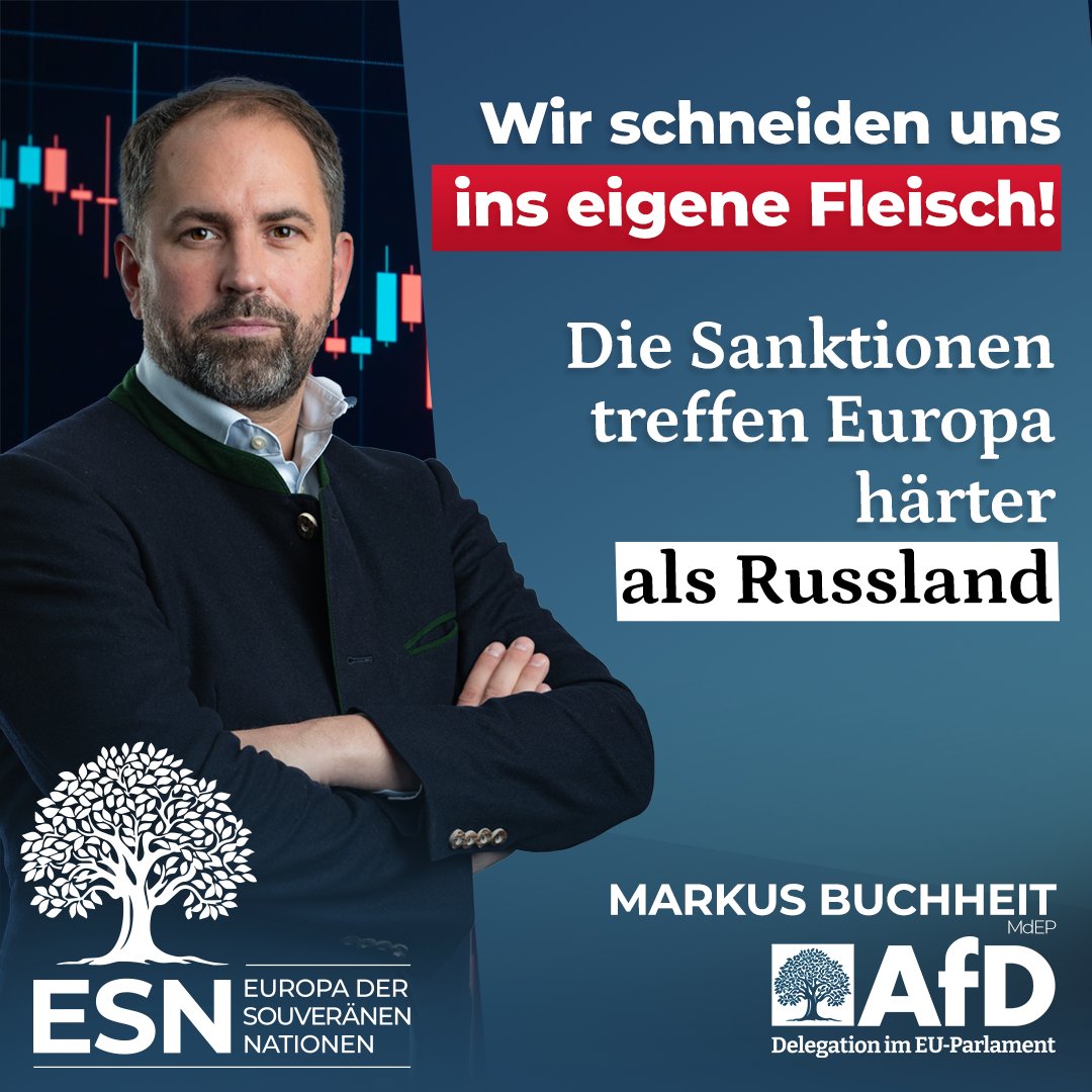 AfD im EU-Parlament (@afdimeuparl) on Twitter photo +++ EU-Zölle gegen Russland treffen Europa selbst – AfD warnt vor Preis-Schock +++
EP beschließt neue Russland-Zölle – trotz Warnung vor steigenden Lebensmittel- & Düngerpreisen.
<a href="/BuchheitMarkus/">Markus Buchheit</a> (ESN): „Diese Sanktionspolitik ruiniert unsere Wirtschaft & hilft keinem.“
#AfD #ESN +++ EU-Zölle gegen Russland treffen Europa selbst – AfD warnt vor Preis-Schock +++
EP beschließt neue Russland-Zölle – trotz Warnung vor steigenden Lebensmittel- & Düngerpreisen.
<a href="/BuchheitMarkus/">Markus Buchheit</a> (ESN): „Diese Sanktionspolitik ruiniert unsere Wirtschaft & hilft keinem.“
#AfD #ESN