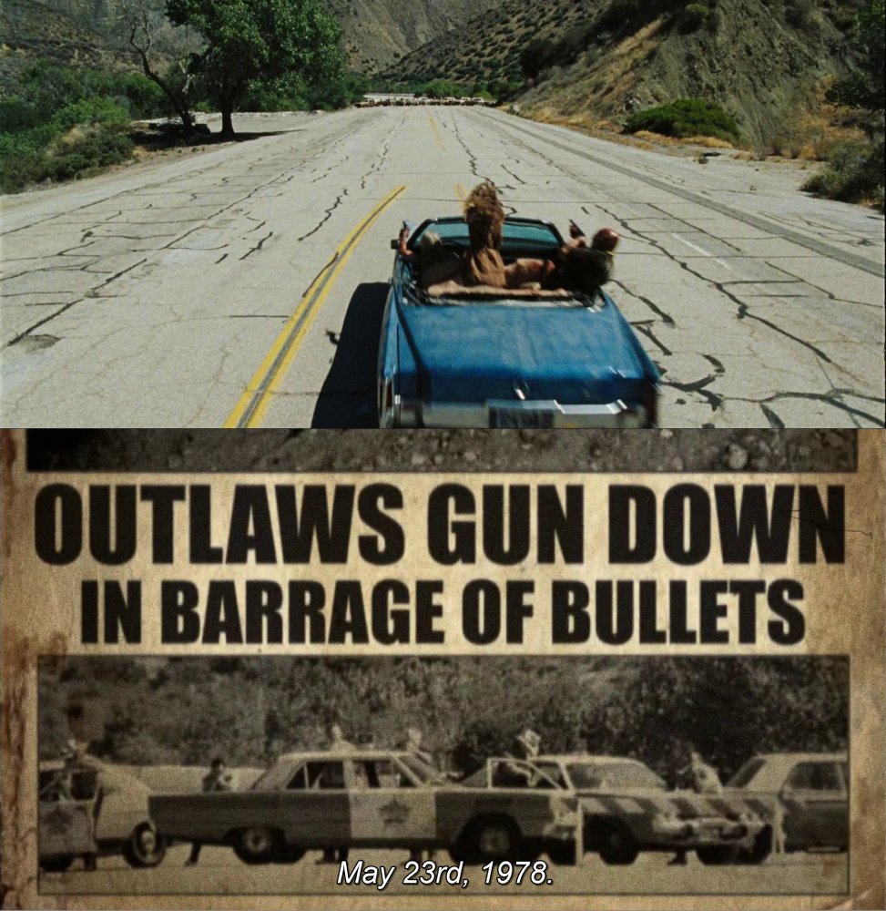 May 23rd 1978 - Otis, Baby Firefly and Captain Spaulding were gunned down by a police roadblock while returning fire. Date revealed in Three From Hell (2019)

📽️📅 The Devil's Rejects (2005)