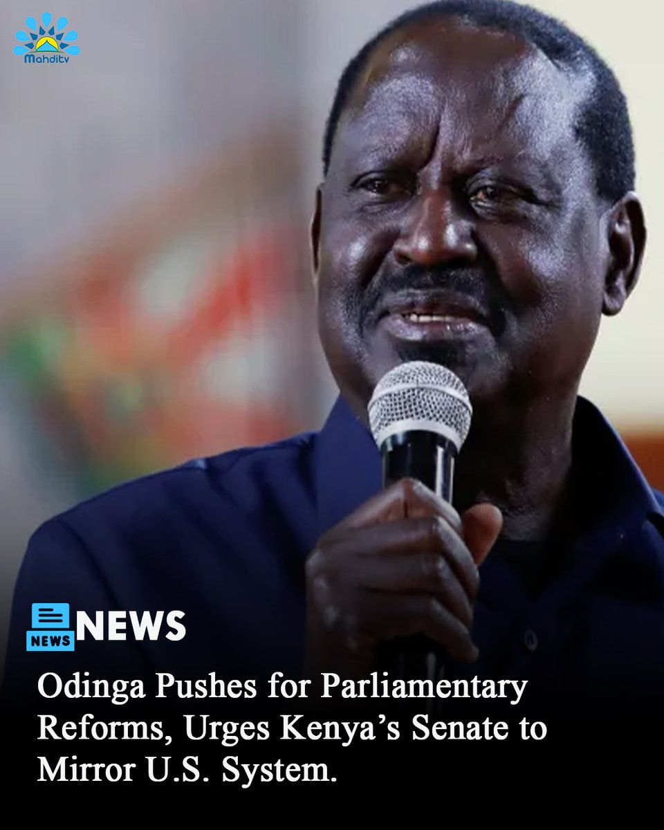 MahditvKenya's tweet image. In a fiery address, ODM leader Raila Odinga calls for greater parliamentary authority, urging Kenya’s Senate to mirror the U.S. system for stronger oversight. His remarks spark heated debate over governance reforms!

#KenyaPolitics #RailaOdinga #LegislativePower #mahditv