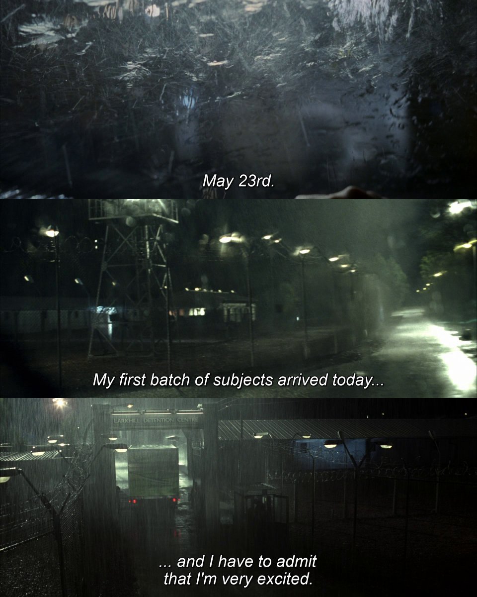 May 23rd - Dr. Delia Surridge wrote in her diary "My first batch of subjects arrived today and l have to admit that I'm very excited. Nuclear power is meaningless in a world where a virus can kill an entire population and leave its wealth intact"

📽️📅 V for Vendetta (2006)