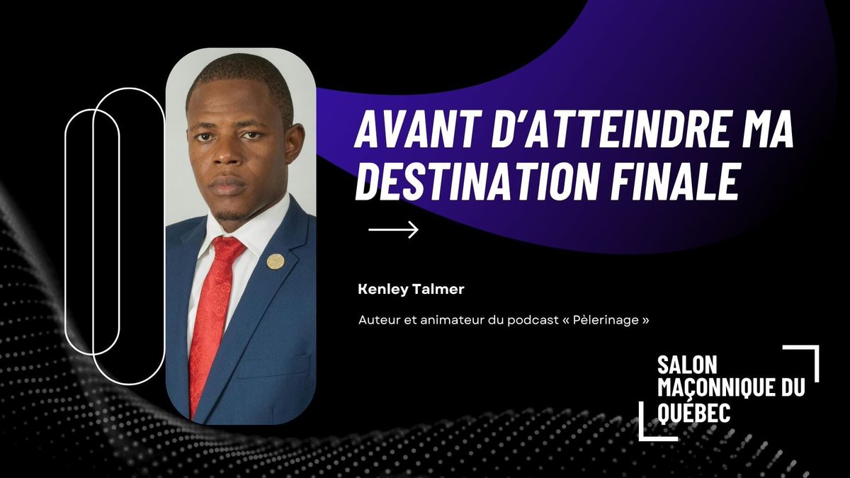KenleyTalmer's tweet photo. Je serai présent au Salon Maçonnique du Québec, le 1er juin prochain au Centre Saint-Pierre à Montréal, avec mon livre « Avant d’atteindre ma destination finale ».

🎟️ Réservez vos billets dès maintenant sur : https://t.co/Z93rfQZiBr https://t.co/KW2hBWkLhB