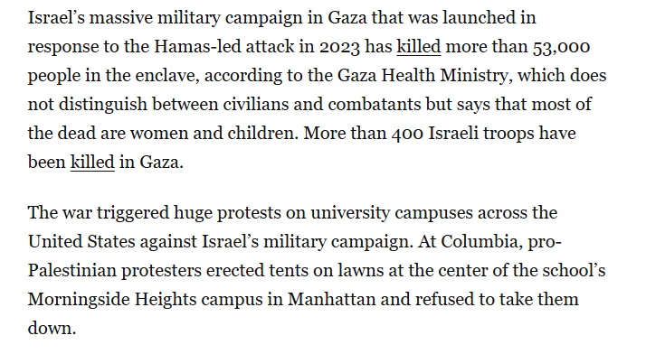 Like the @NYTimes, @aljazeeraonthepotomac is gaslighting you as to the origins of the campus "protests." Students for Justice in Palestine started organizing the "protests" immediately after 10/7, and they weren't protesting Israel, they were in support of the 10/7 massacres. 1/2